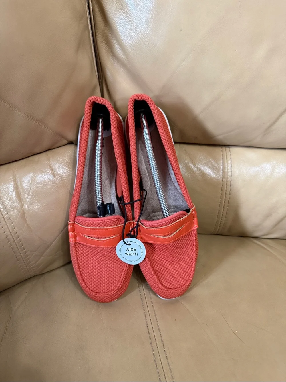 CL by Laundry Coral Knit Penny Loafers Women’s 9W Wide Width NWT